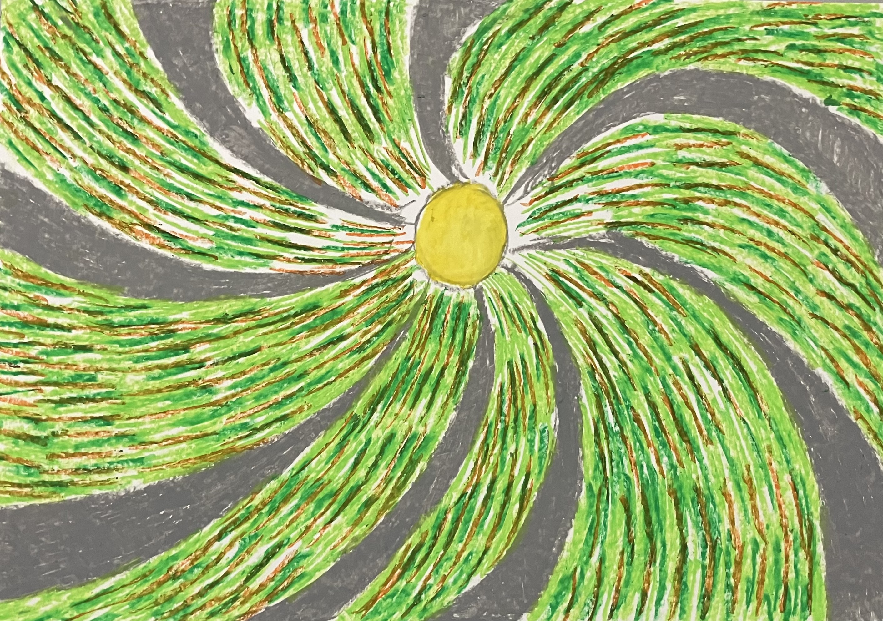 延びる道