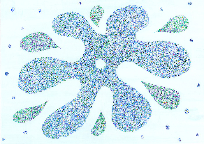 水の花が咲く